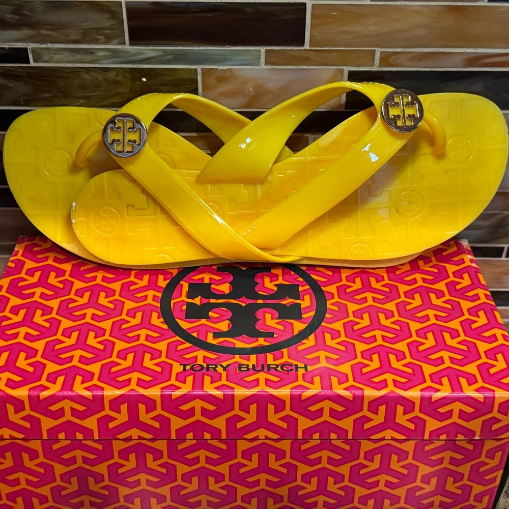 Tory Burch Women’s Yellow Jelly Sandals